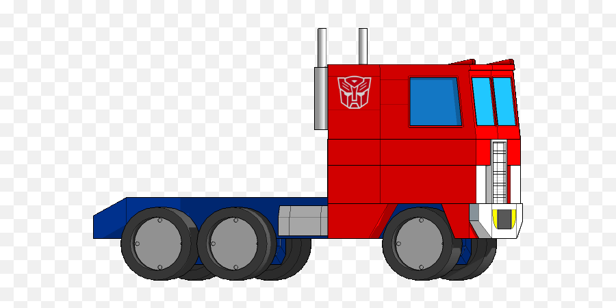 A011 Optimus Prime U2013 Alt Mode Idle Transformers Retro - G1 Optimus Prime  Cartoon Truck Png,Optimus Prime Transparent - free transparent png images -  