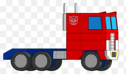 A011 Optimus Prime U2013 Alt Mode Idle Transformers Retro - G1 Optimus Prime Cartoon Truck Png,Optimus Prime Transparent