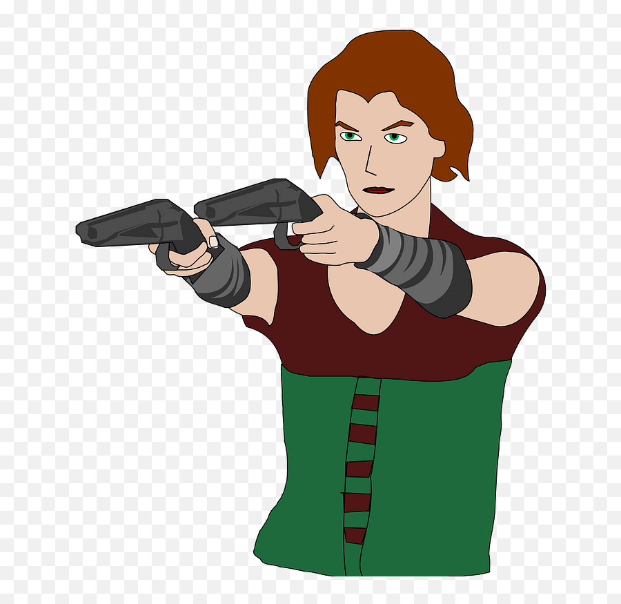 Woman With Guns Clipart Png Transparent