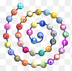 Icons Buttons Logos Structure Spiral - Social Media Digital Marketing Png