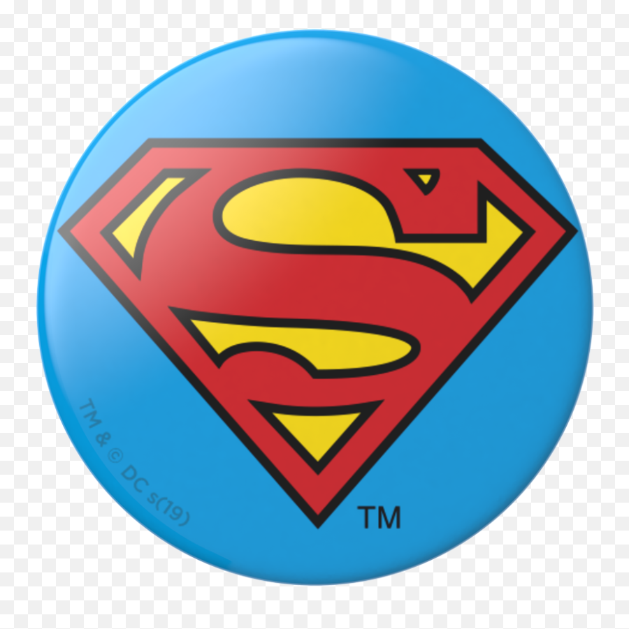 Popsockets Popgrip Superman Icon Swappable Phone Grip In - Superman Symbol Png,Supermans Logo