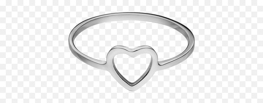 Heart Ring Silver - Solid Png,Silver Heart Png