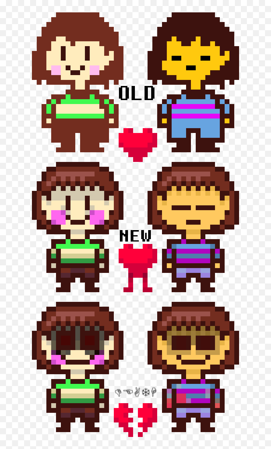Download Popular Items For Flowey - Chara And Frisk Sprite Png,Flowey Png