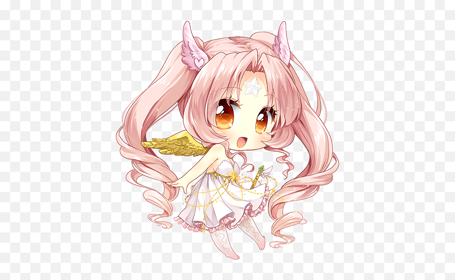 Download Anime Chibi Cute Girl - Angel Chibi Anime Full Cute Angel Chibi Png,Cute Anime Png
