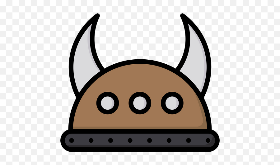 Viking Helmet Icon Of Colored Outline Style - Available In Viking Helmet Cartoon Png,Viking Png