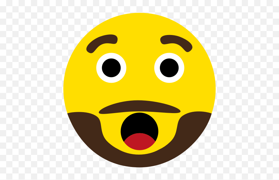 Amazed Beard Emoji Face Icon - Emoji With Beard Png,Emoji Face Png