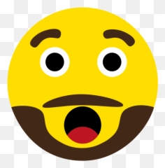 Amazed Beard Emoji Face Icon - Emoji With Beard Png,Emoji Face Png