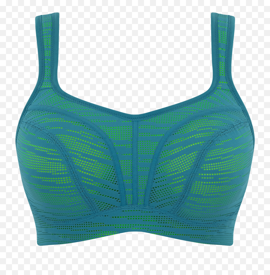 Panache Wired Sports Bra Teal Lime U2013 Prettylovelylingerie - Sports Bra Png,Calvin Klein Icon Perfect Push Up Bra