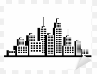 Sticker City Icon - PIXERSUS White Background Vector png