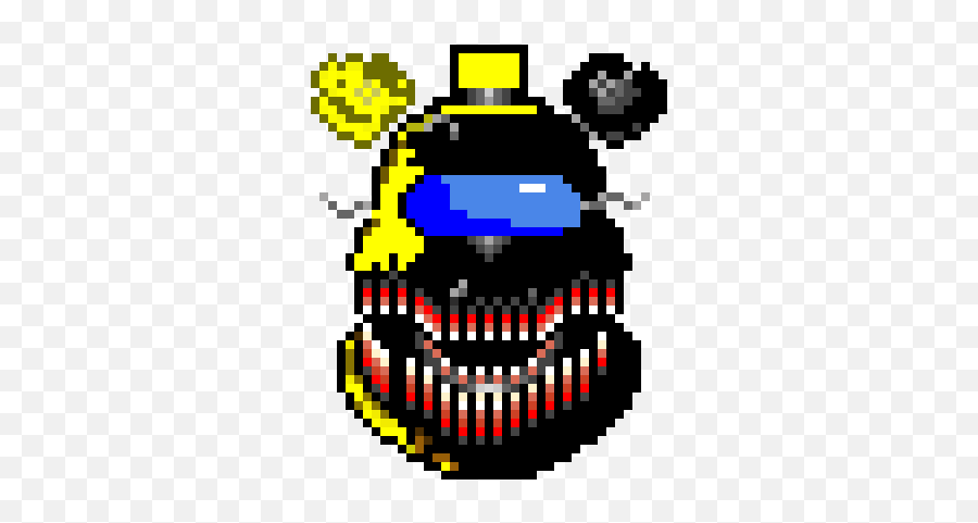 Susbear Turning Into Impostor Contest Pixel Art - Nightmare Fredbear Pixel Art Png,Icon Sus