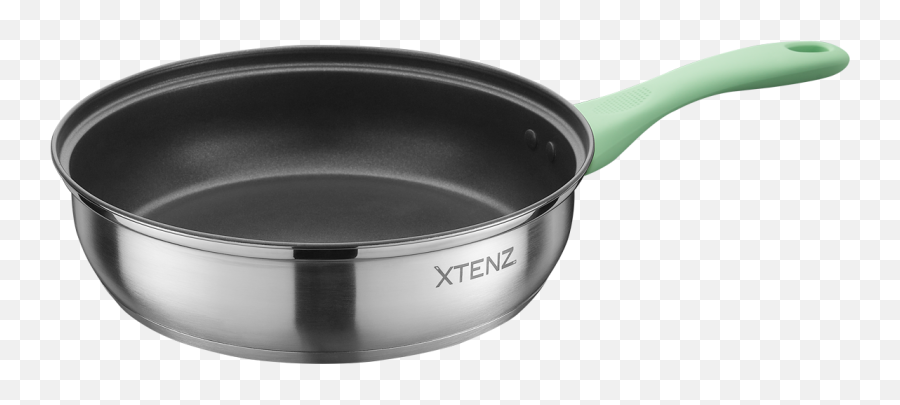 Xtenz 25l Stainless Steel Frypan Kitchen Non - Stick Frying Pan Cookware Silver Sauté Pan Png,Frying Pan Transparent