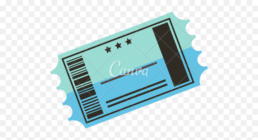 Ticket Cinema Paper Isolated Icon - Canva Png,Movie Tickets Icon