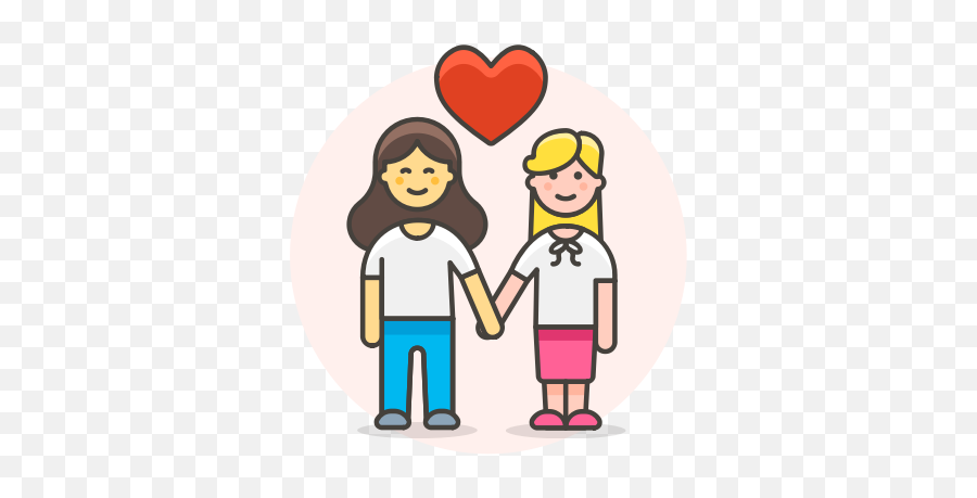 Couple Hands Hold Lesbian Love Icon - Lesbian Couple Cartoon Png,Couple Png