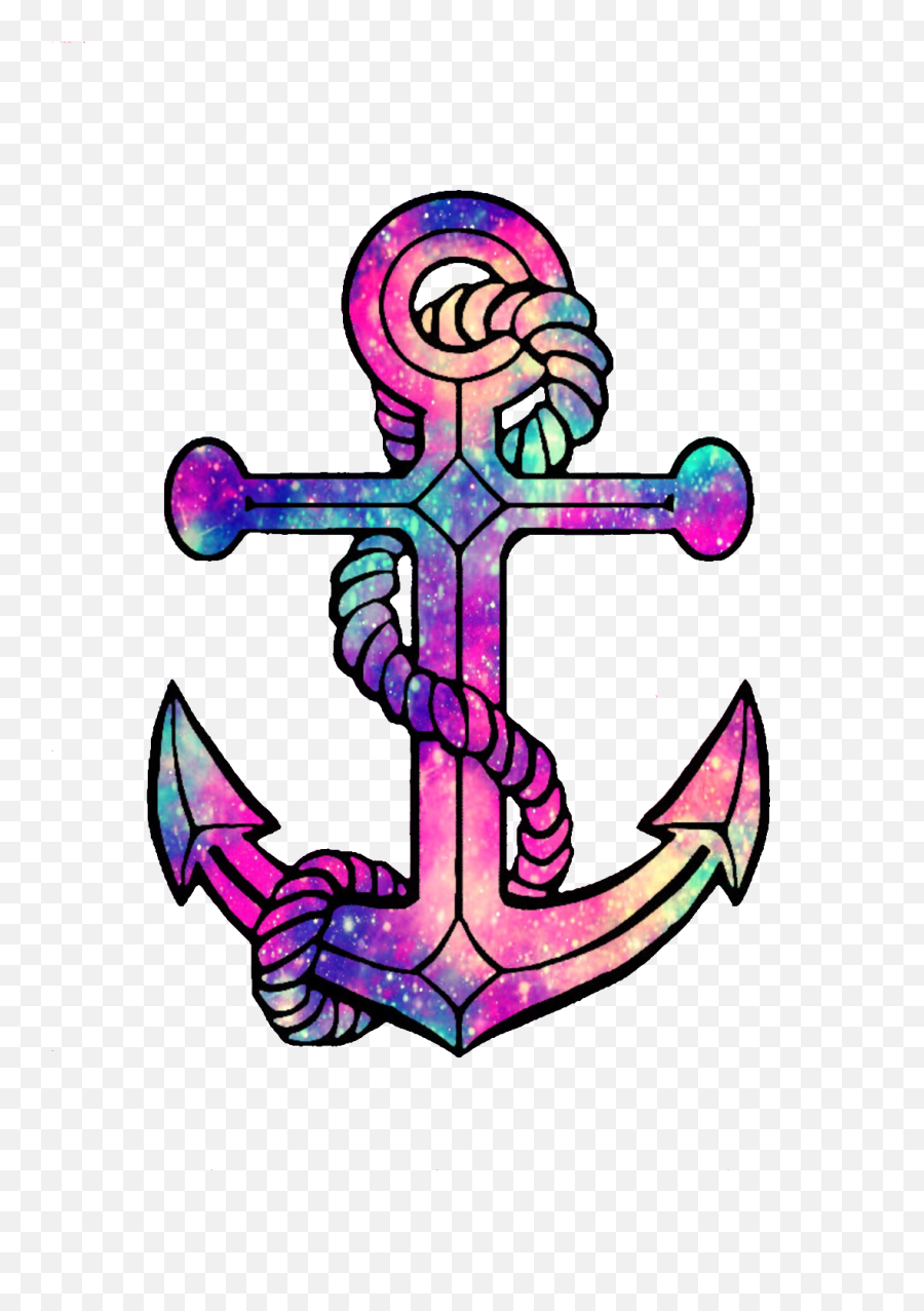 Ftedtickers Anchors Galaxy Glitter Sparkle Anchor Png - Anchor Tattoo,Anchor Png