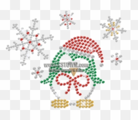 Download Cute Christmas Penguin Hot Fix - Emblem Png,Rhinestone Png