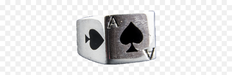Ace Of Spades Band Card Gamble Ring 925 Solid Silver Metal Biker Feeanddave Ebay - Silver Png,Ace Of Spades Card Png
