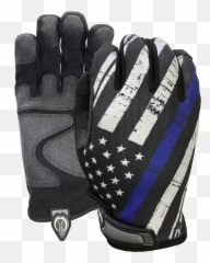 Blue Line Flag Gloves - Donald Trump Gloves Png,Thin Blue Line Png
