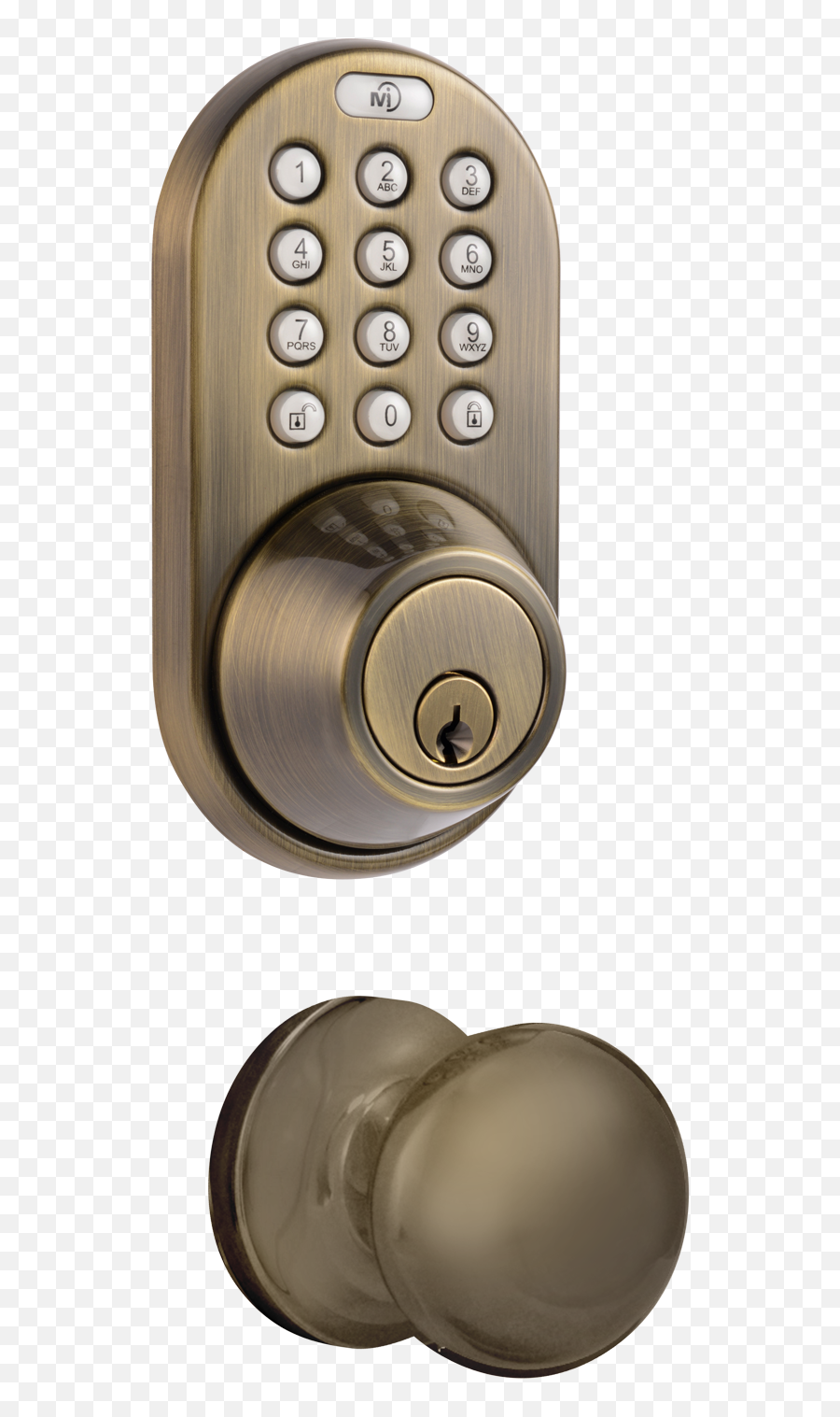Download Hd Keyless Entry Deadbolt And Door Knob Lock Combo - Door Handle Png,Knob Png