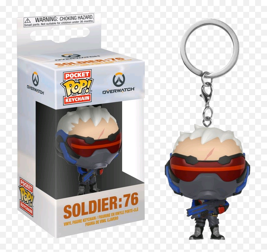 Overwatch Soldier 76 Funko Pocket Pop Vinyl Keychain - Pop Naruto Eating Noodle Png,Soldier 76 Png