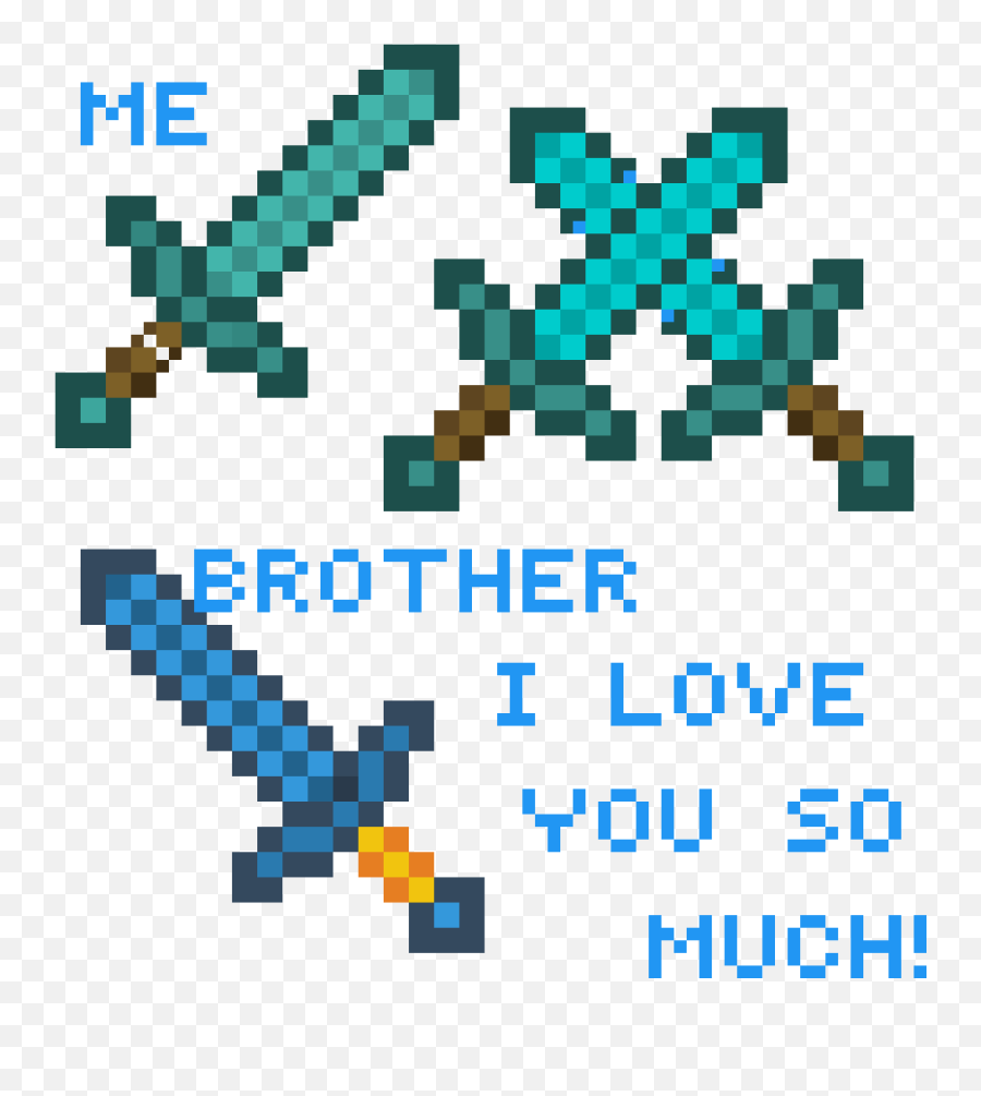 Download Me And Brother - Minecraft Minecraft Sword Wooden Png,Minecraft Sword Png
