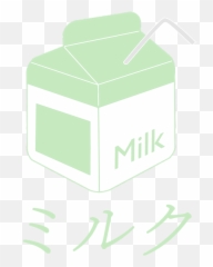 Aesthetic Milk Design Carton For Depressed Boys Girls Yoga Mat - Green png
