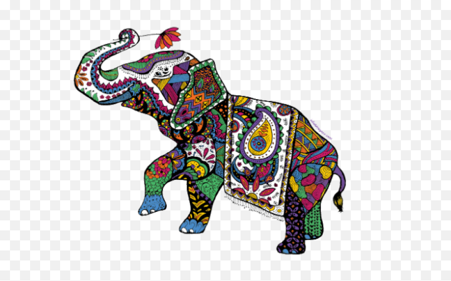 Indian Elephant Clipart Transparent - Indian Elephant Drawing Png,Elephant Clipart Png