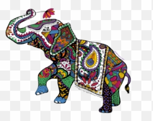 Indian Elephant Clipart Transparent - Drawing Png