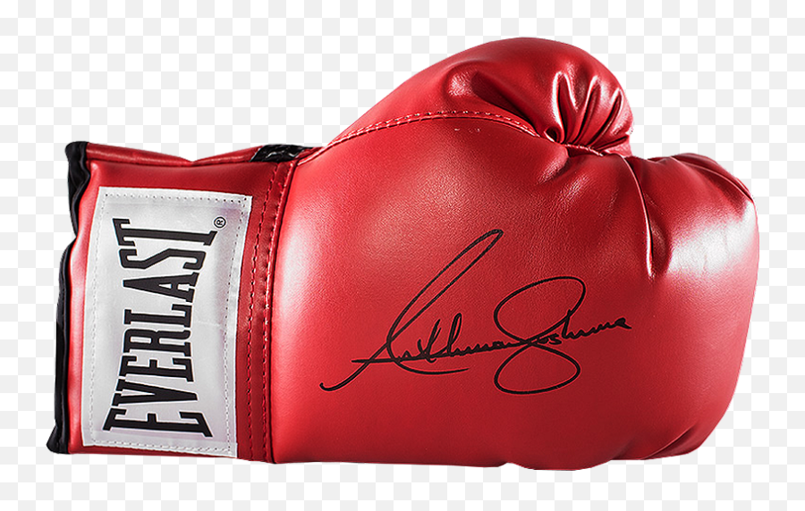 Details About Anthony Joshua Signed Red Everlast Boxing Glove Autograph - Anthony Joshua Signed Glove Png,Boxing Gloves Transparent Background