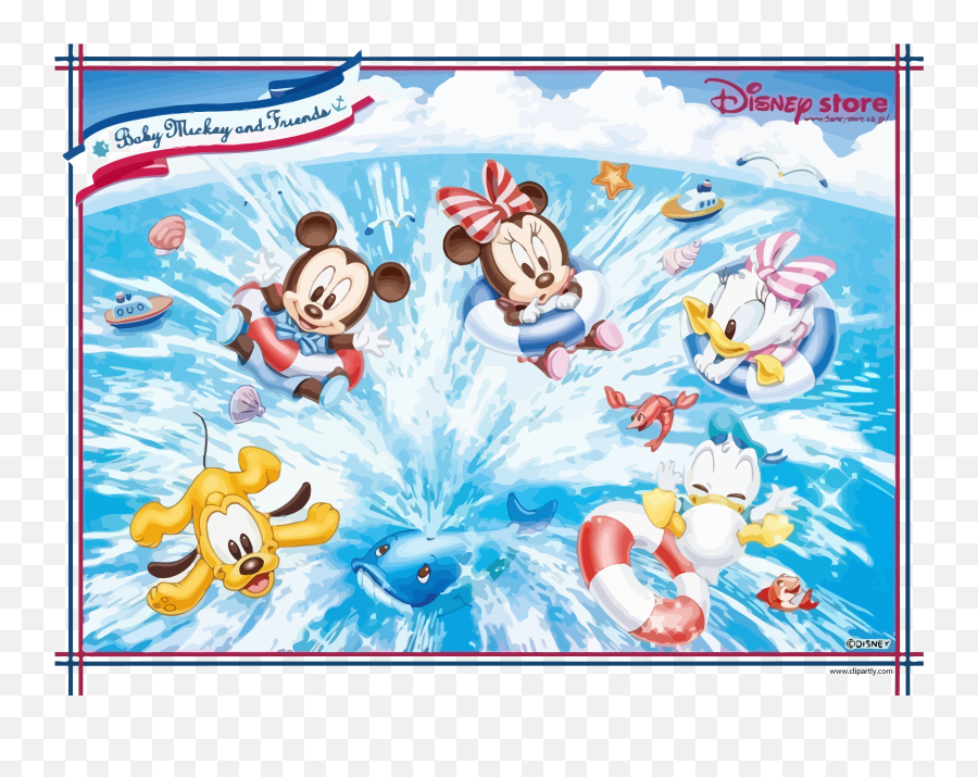 Baby Mickey And Friends Summer Fun Disney Picture Wallpaper - Baby Mickey And Friends Png,Friends Clipart Png