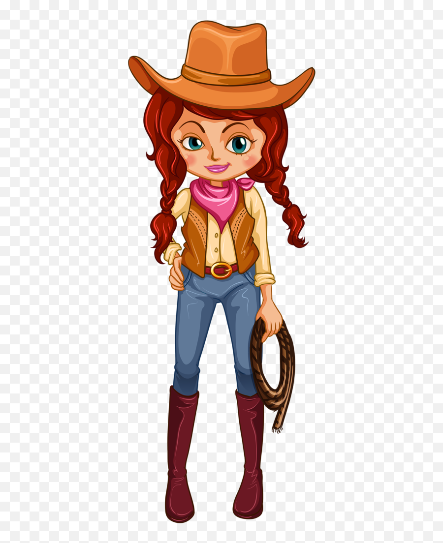 Download Cowboy E Cowgirl - Cowgirl Cartoon Characters Png Cowboy Girl Illustration,Cowgirl Png