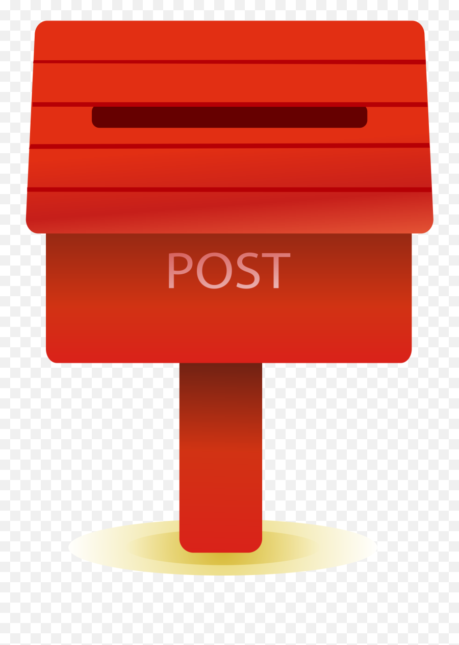 Mail Clipart Red Mailbox Transparent Free - Red Post Box Cartoon Png,Red Rectangle Png