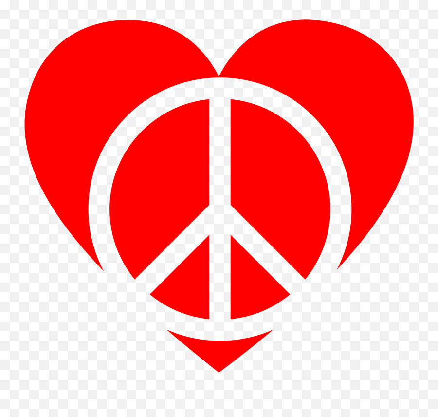 Peace Sign Clipart Red - Peace Sign Heart Clipart Png,Peace Sign Logo