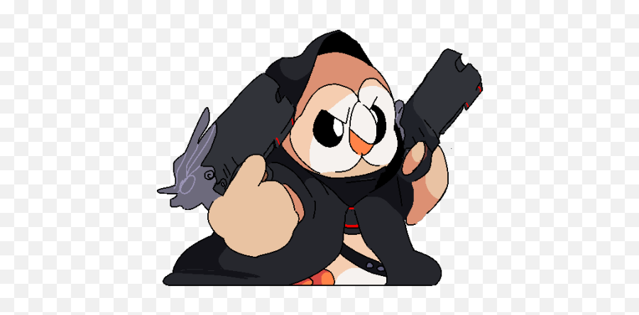 Download Hd Rowlet As Reaper - Cartoon Transparent Png Image Fictional Character,Rowlet Png