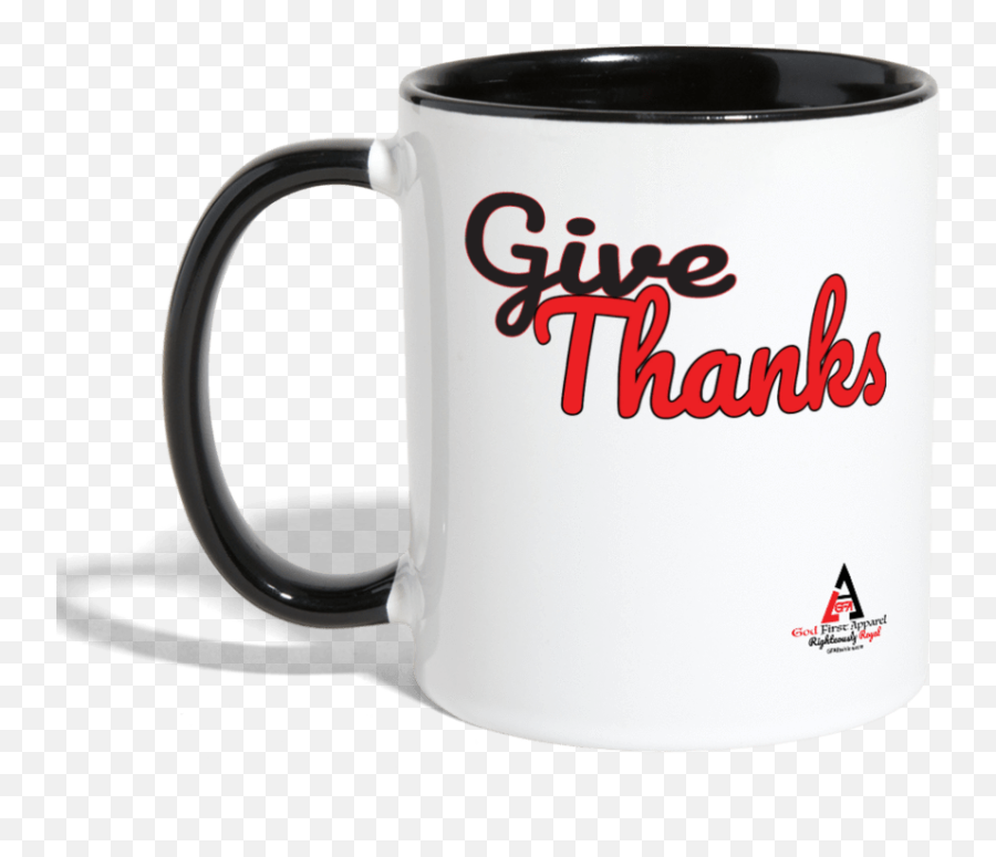 Give Thanks Contrast Mug - Coffee Cup Png,Give Thanks Png