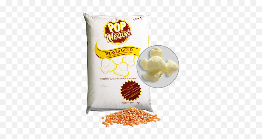 Weaver Popcorn Bulk - Pop Weaver Gold Popcorn Png,Popcorn Kernel Png