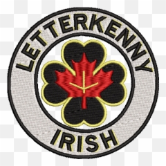 Letterkenny Irish Patch Embroidery File 2 Sizes - Logo Transparent png