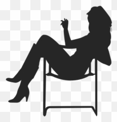 Girl Sitting - Transparent Png U0026 Svg Vector File Sitting Woman Silhouette In Chair,Girl Sitting Png