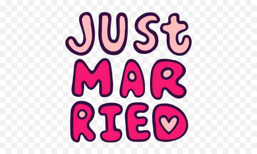 Just Letters Married Wedding Words - Dot Png,Just Married Icon