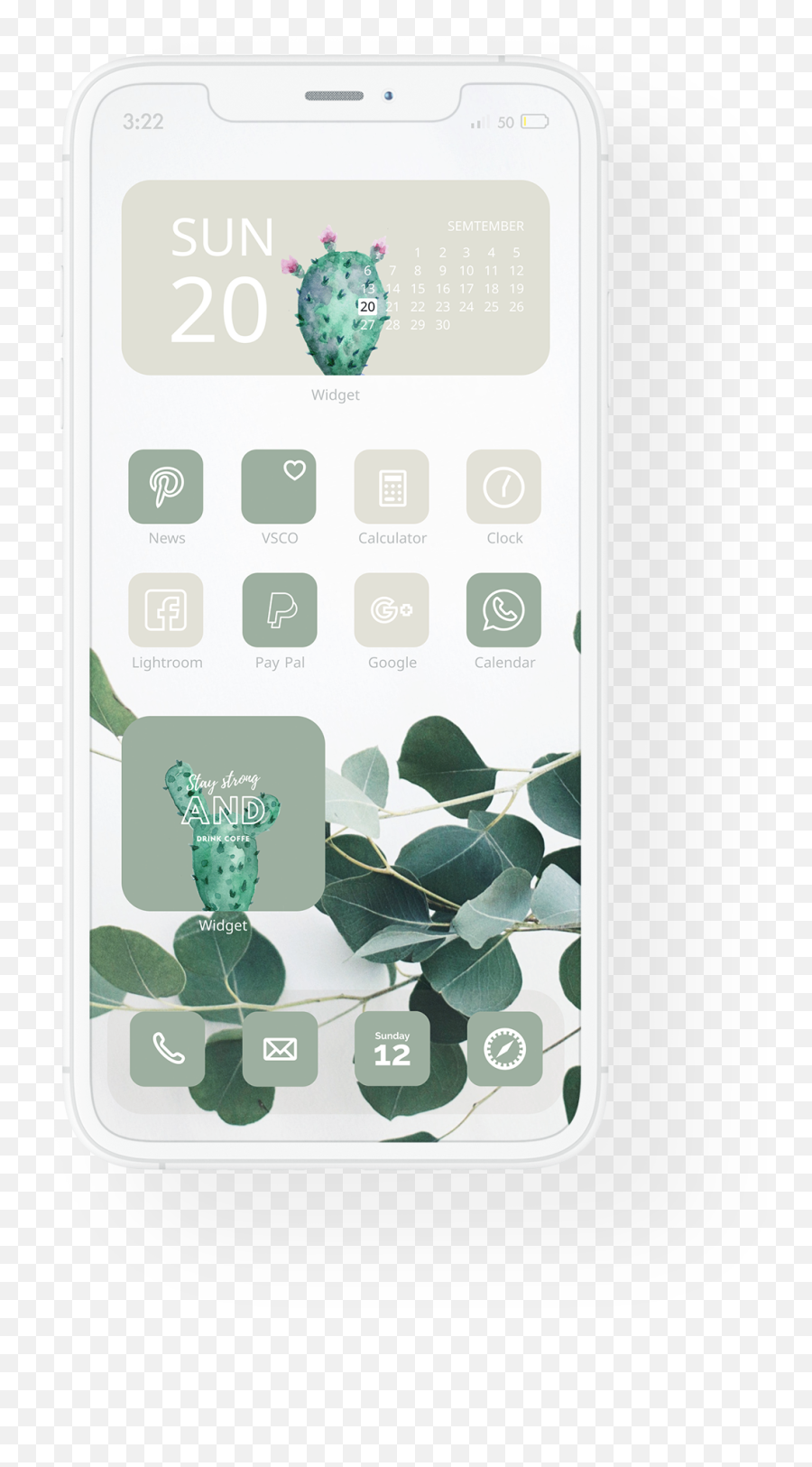 735 Ios 14 App Icons Pack Green Cactus Png Icon Of Sin Wallpaper