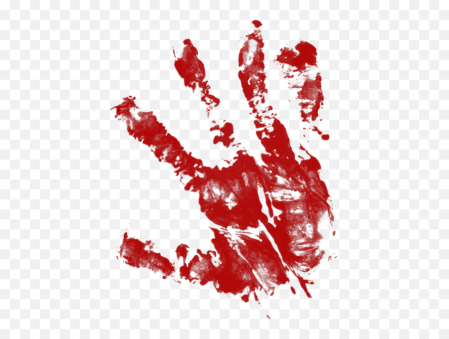 Download Bloody Handprint Png - Hand Blood Smear Png,Blood Hand Png