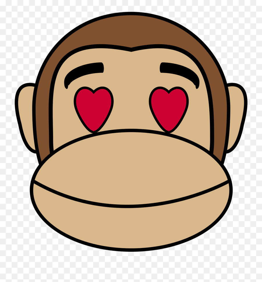 Book Face Love - Free Vector Graphic On Pixabay Monkey Emoji In Love Png,Monkey Png