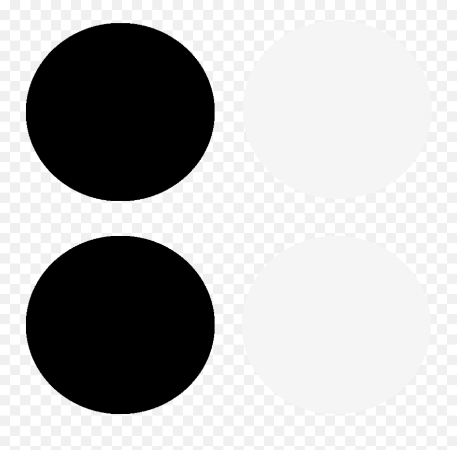 Precut White And Black Circles Png 3 Dot Icon