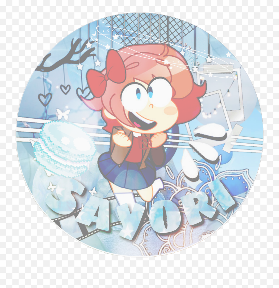 Sayori Blue Icon Edit Freetoedit Sticker By Octostan Png