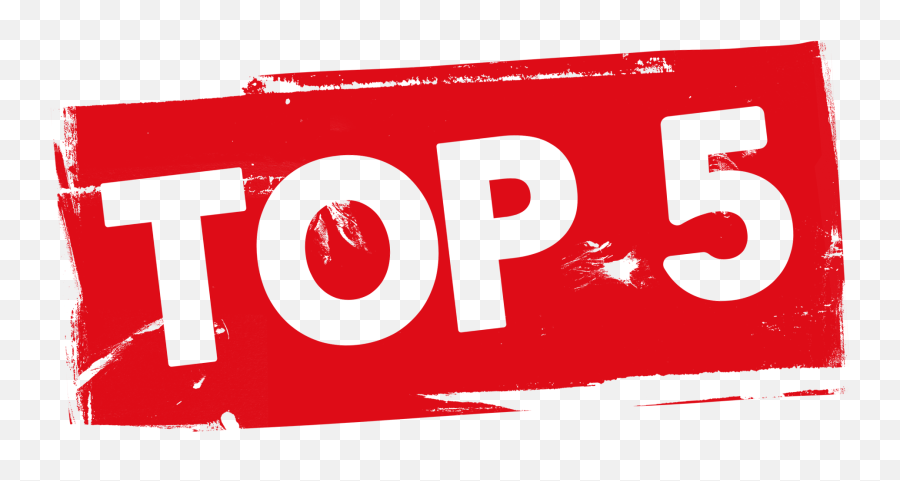 Grunge Top 5 Label Psd - Transparent Top 5 Png,Top Png