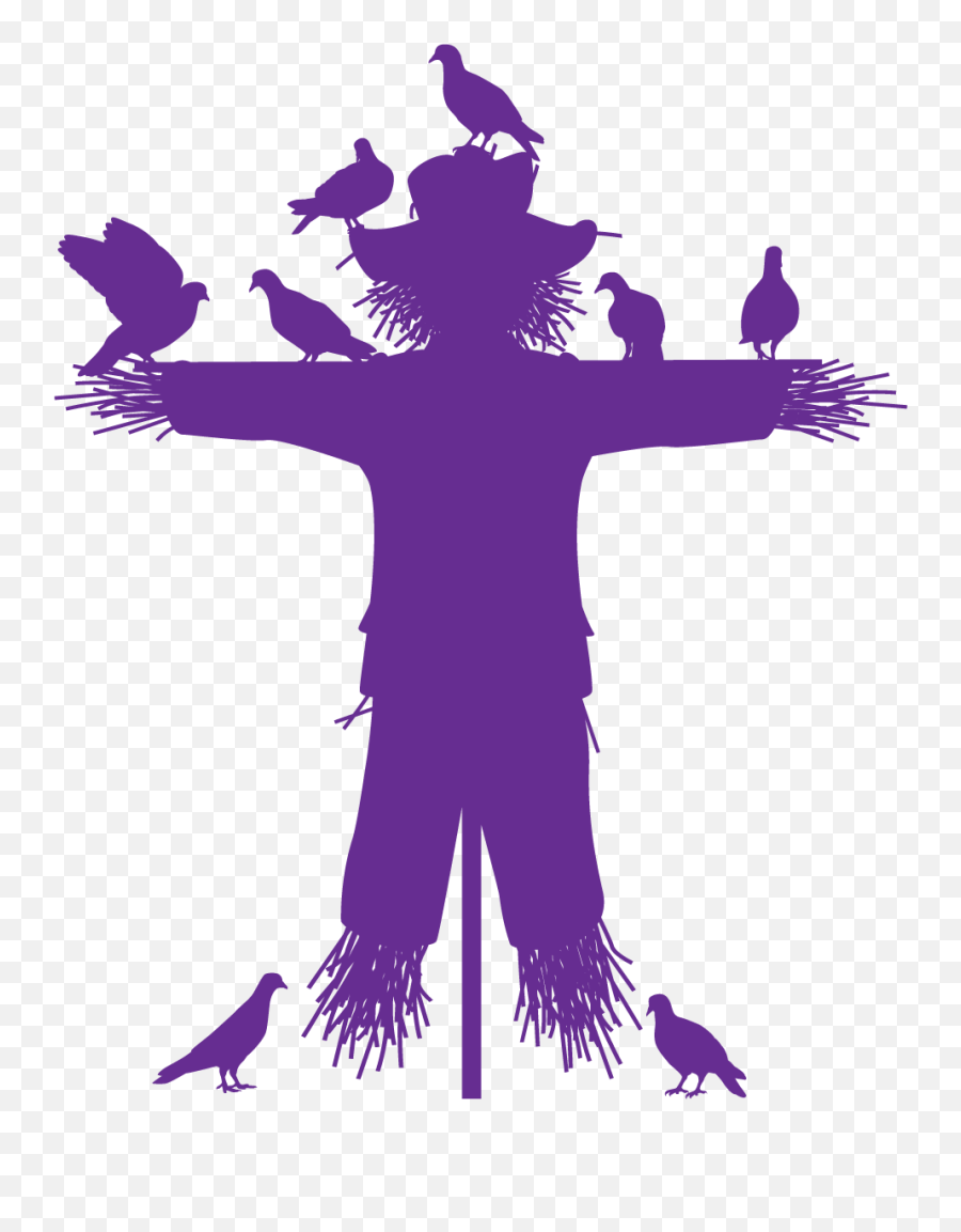 Purple Scarecrow Png Image - Clipart Scarecrow Free,Scarecrow Png