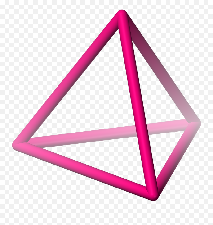 Triangular Clipart Pink Triangle - Triangle Shaped 3d Object Png,Triangle Shape Png