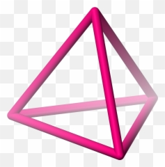 Triangular Clipart Pink Triangle - Shaped 3d Object png