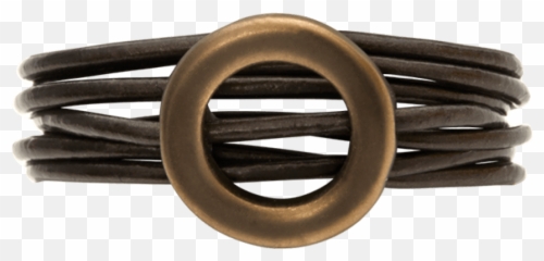 Tatiana Ring Leather Coffee Gold Png