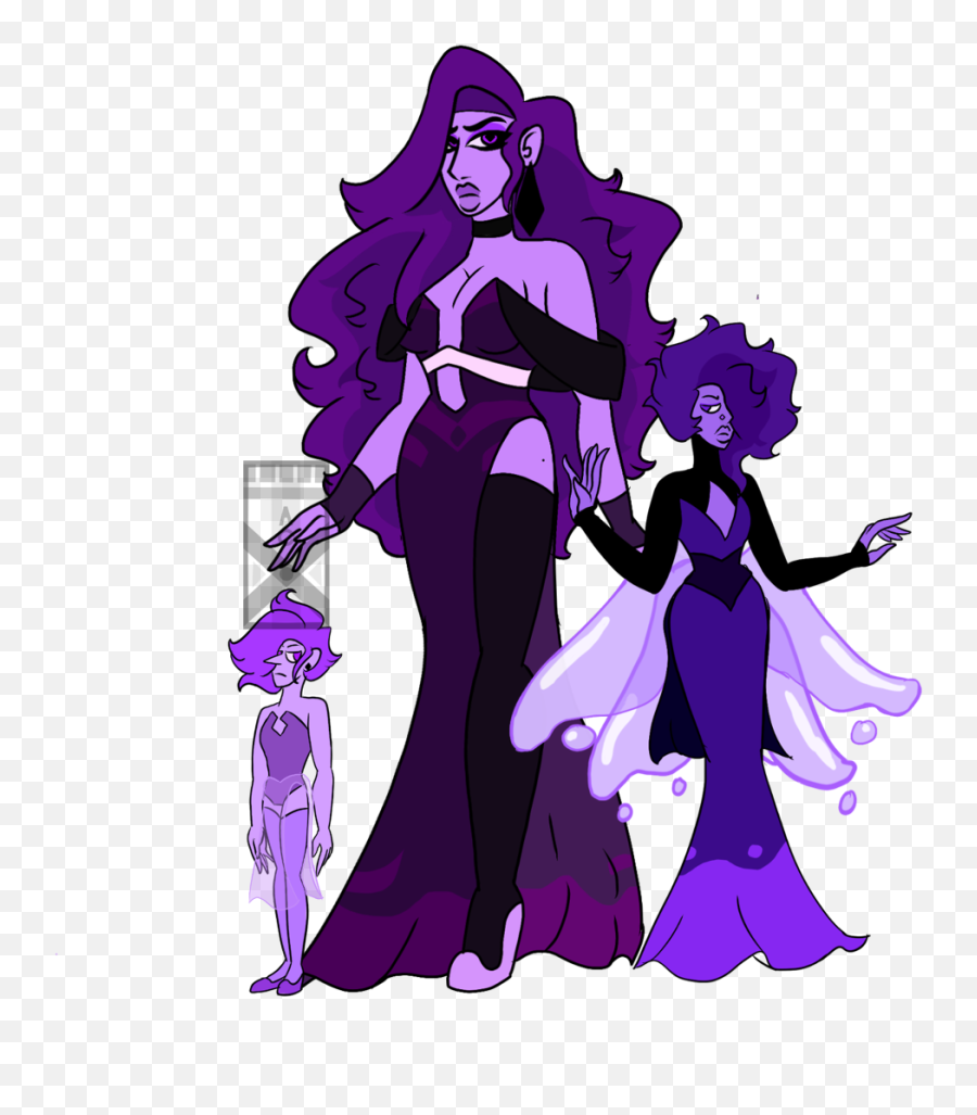 Download Hd Purple Diamond And Her Lazurite Pearl - Steven Universe All Diamond Fusion Png,Purple Diamond Png