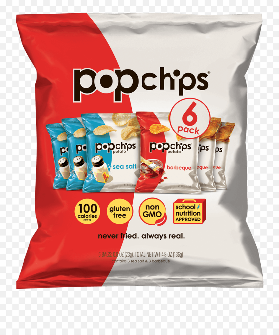 Variety 6 Count Popchips - Pop Chips Png,Bag Of Chips Png